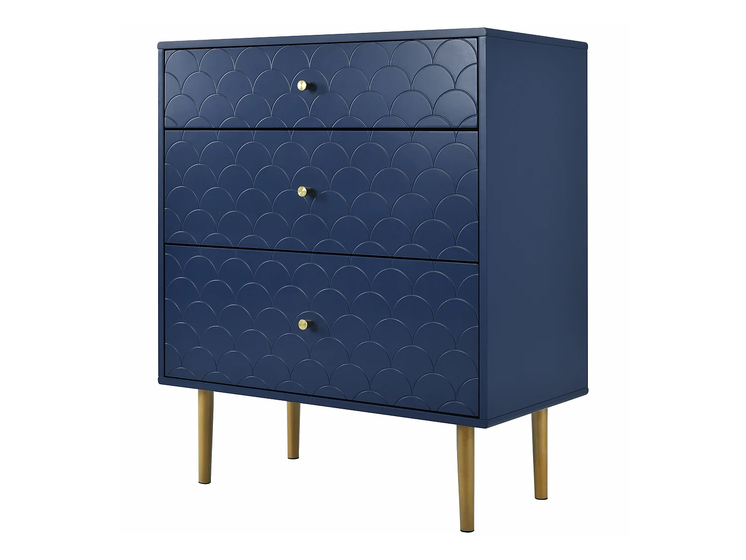 Cómoda Ragement para dormitorio - 3 cajones - azul oscuro