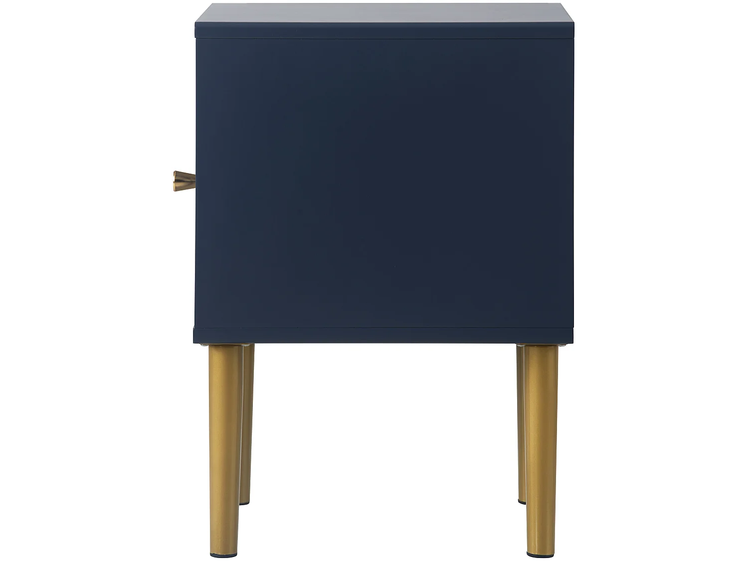 Mesita de noche - patrón de escamas de pez - patas chapadas en oro - azul oscuro - 2 piezas