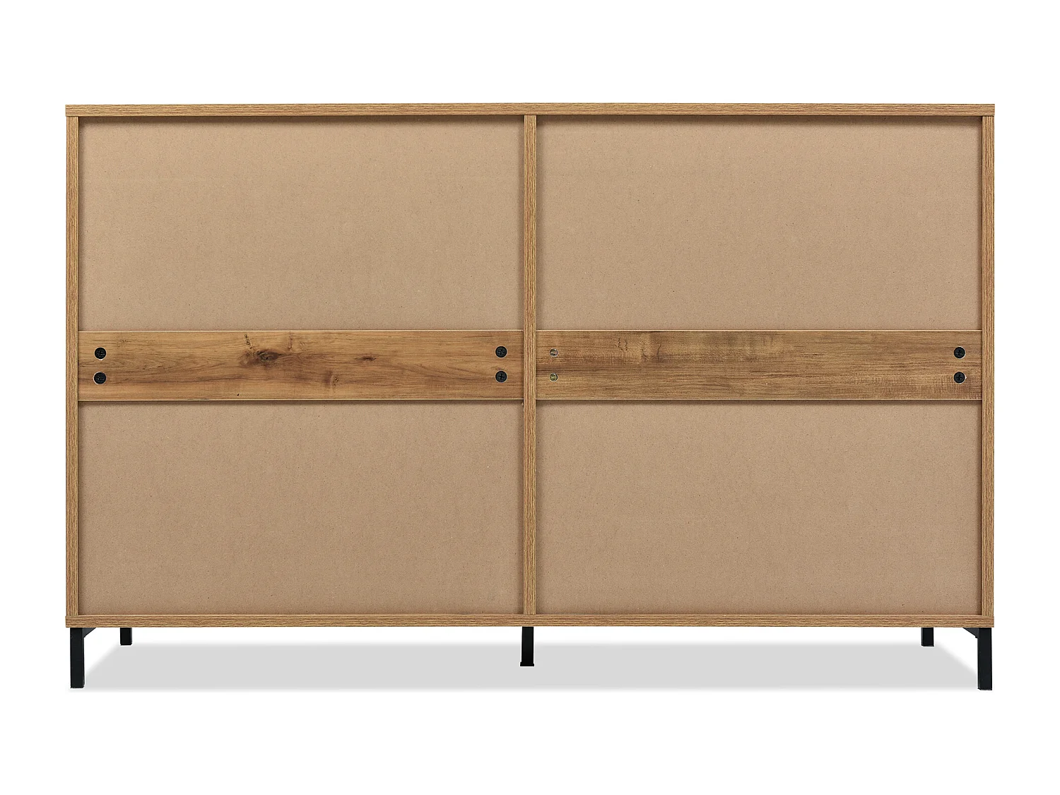 Sideboard mit 6 Schubladen + verstellbaren Einlegeböden – Dunkle Eiche