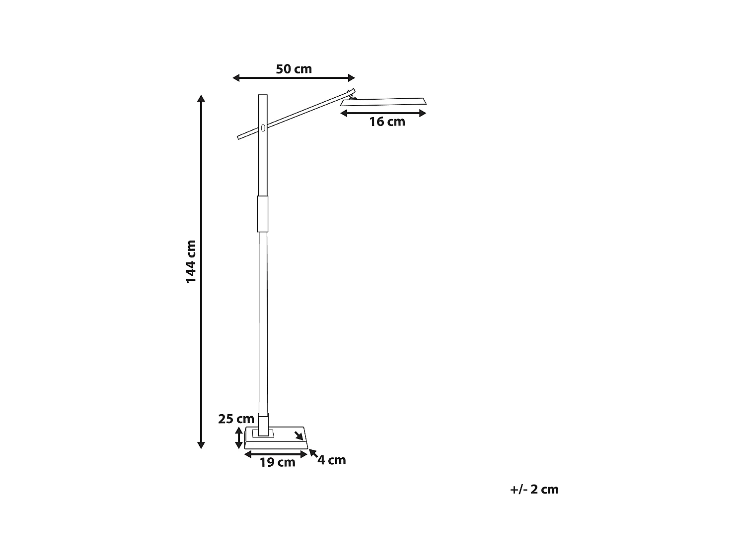 LED Stehlampe AQUARIUS mit Dimmer Metall Silber