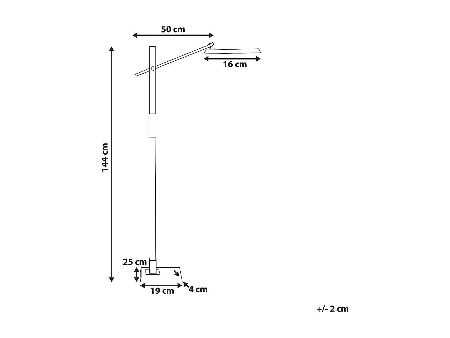 Lampada da terra a LED AQUARIUS con dimmer Metallo Argento