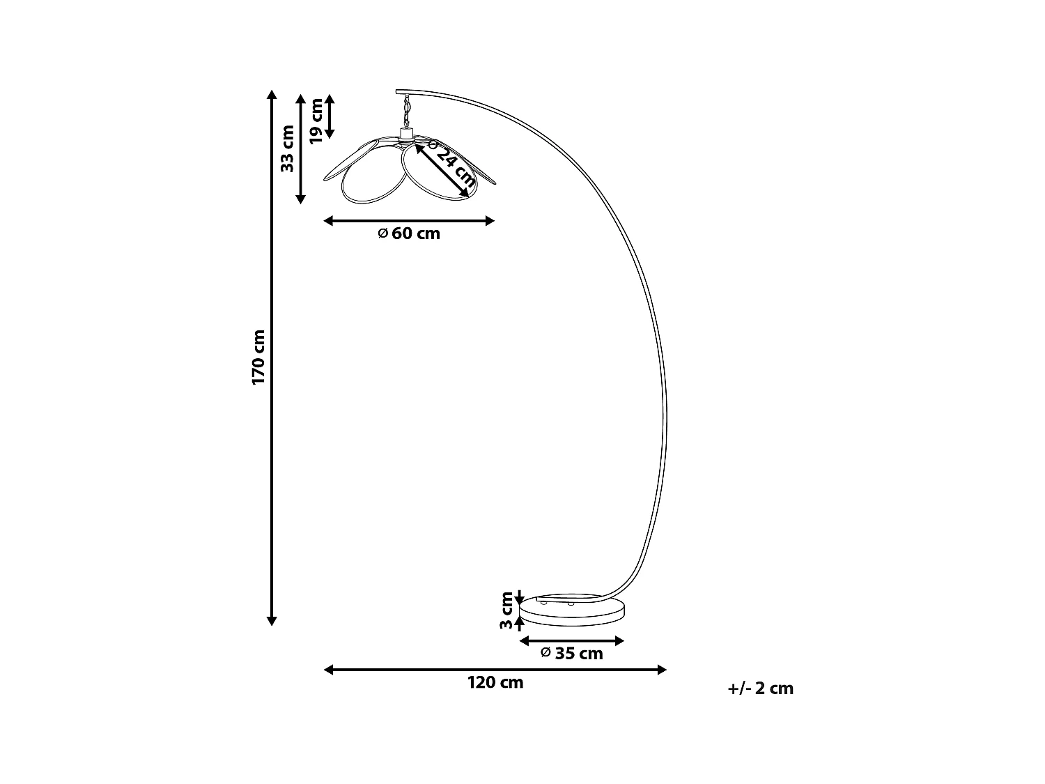 Staande lamp MERRICA Metaal Zwart