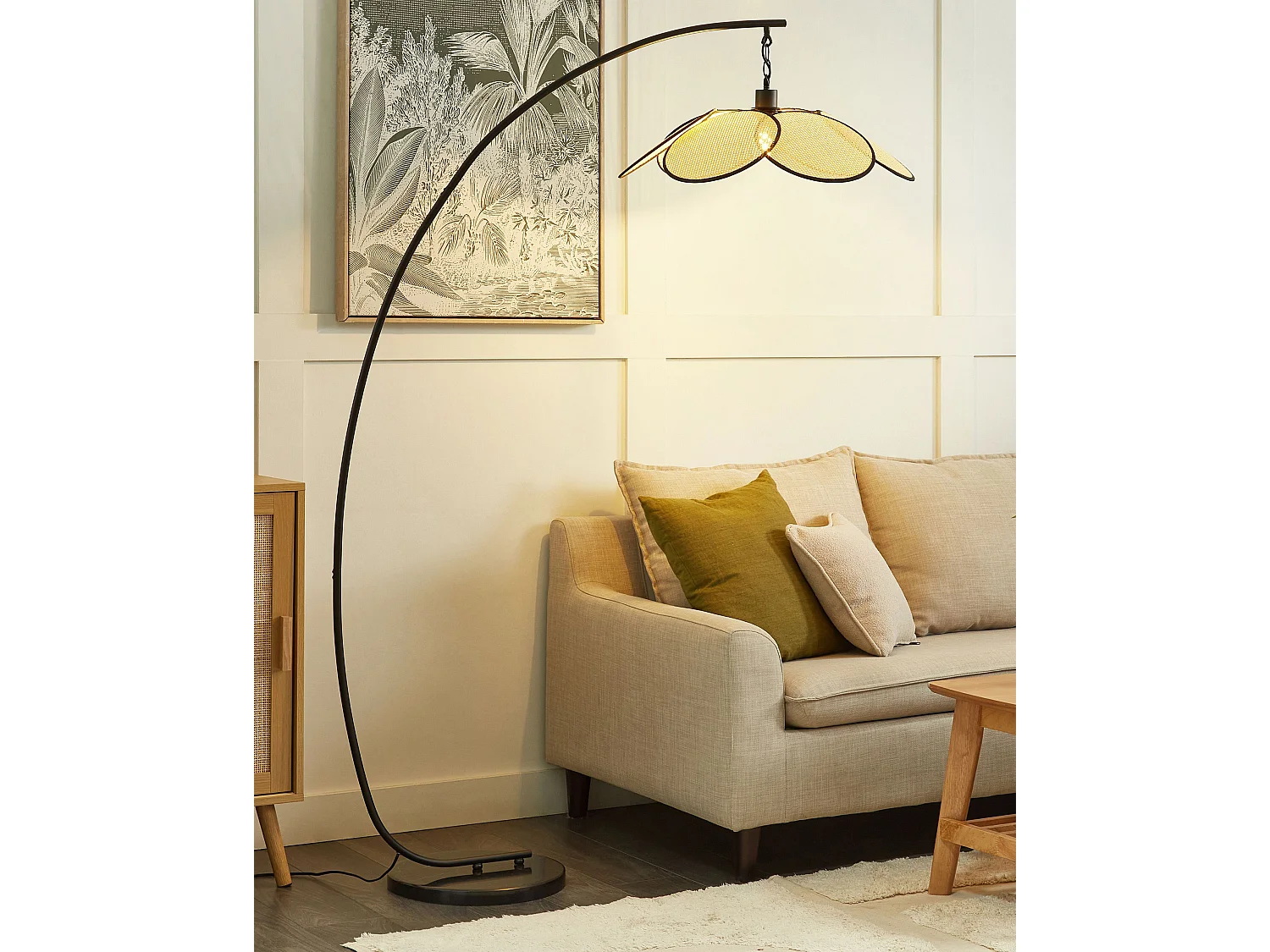 Stehlampe MERRICA Metall Schwarz