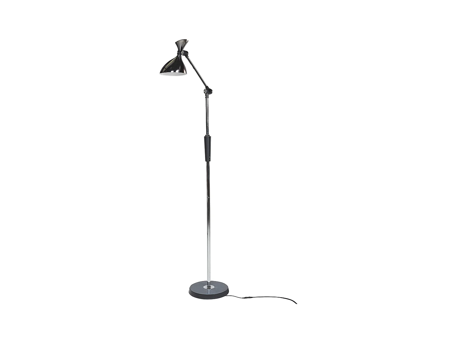 LED Stehlampe Metall silber dimmbar verstallbar 160 cm Bogenlampe Andromeda