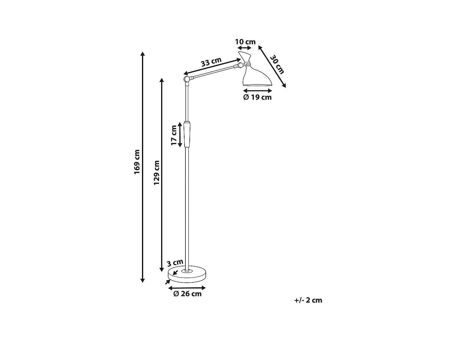 LED Stehlampe Metall silber dimmbar verstallbar 160 cm Bogenlampe Andromeda