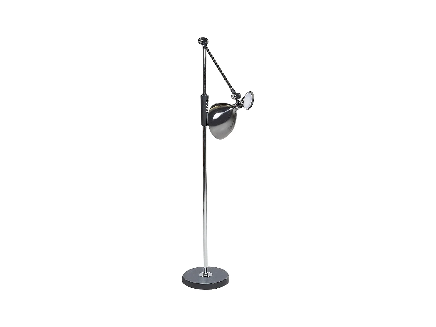 LED Stehlampe Metall silber dimmbar verstallbar 160 cm Bogenlampe Andromeda