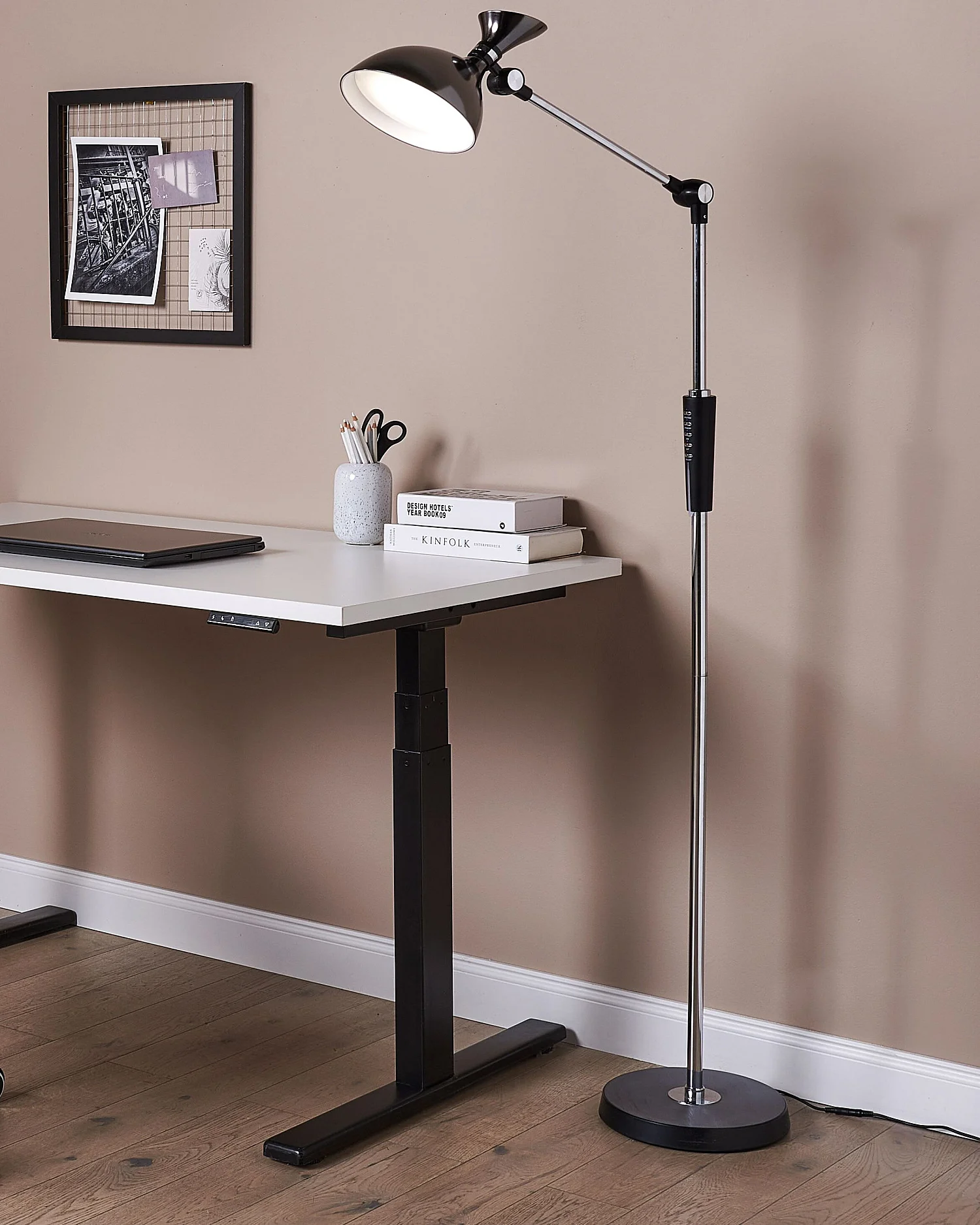 Lampadaire LED ANDROMEDA Avec variateur Métal Argenté