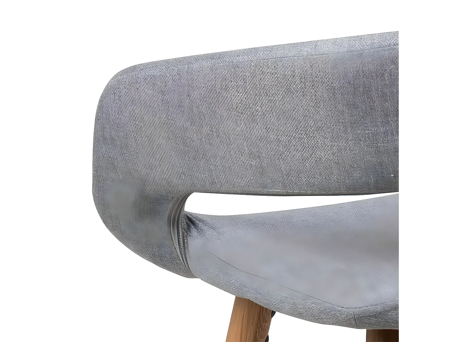 Gramma Tabouret de bar en gris clair avec pieds en chêne.