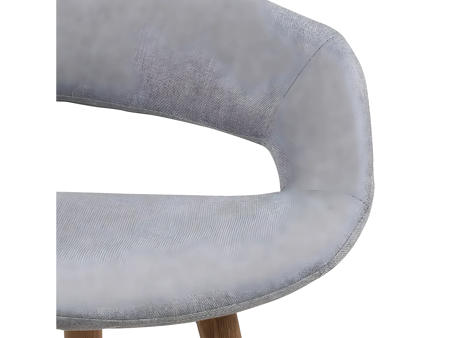 Sgabello da bar Gramma altezza 88 cm in grigio chiaro con struttura in rovere.