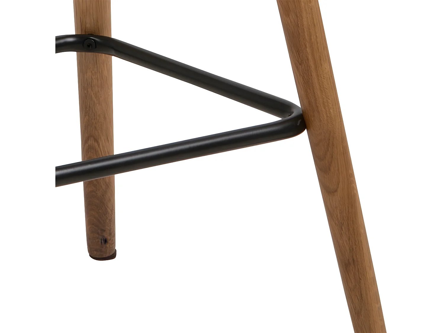 Sgabello da bar Gramma altezza 88 cm in grigio chiaro con struttura in rovere.