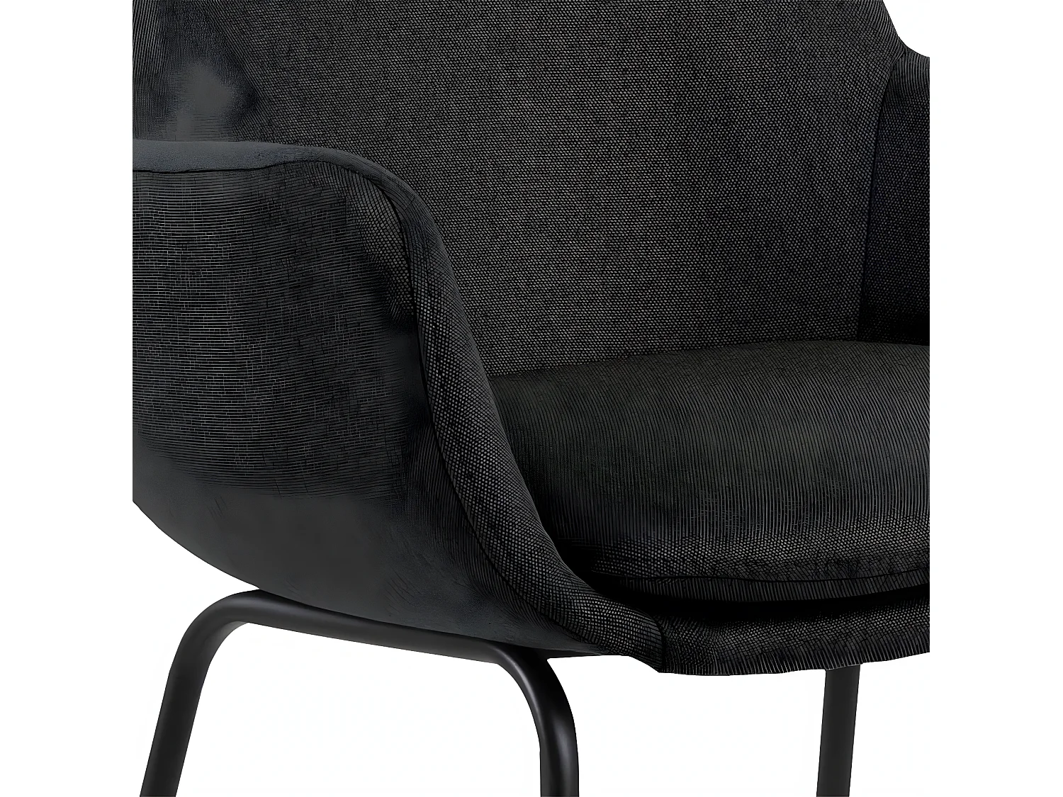 Lira barstoel in donkergrijs en zwart gepoedercoat onderstel.