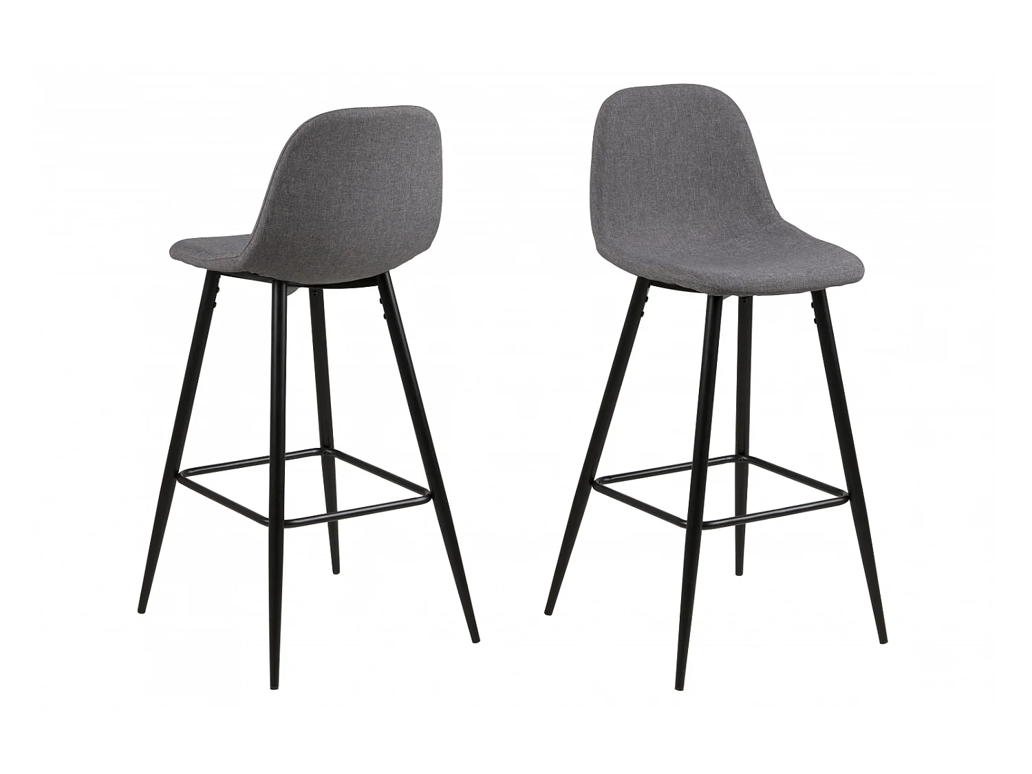 Willy Tabouret de bar en tissu, gris clair.