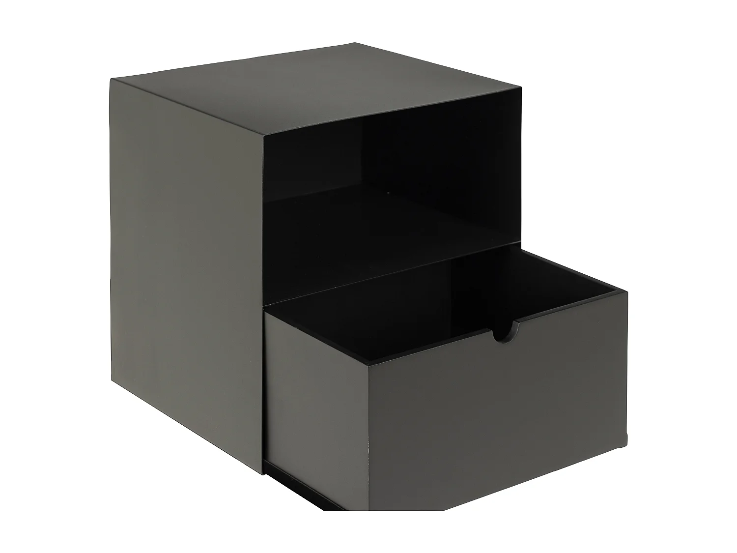 Joliet Table de chevet murale avec 1 tablette de rangement et 1 tiroir, noir.