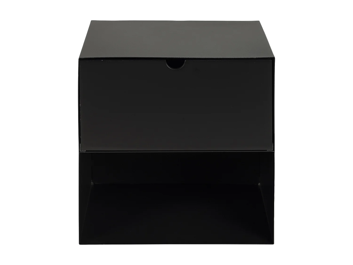 Joliet Table de chevet murale avec 1 tablette de rangement et 1 tiroir, noir.