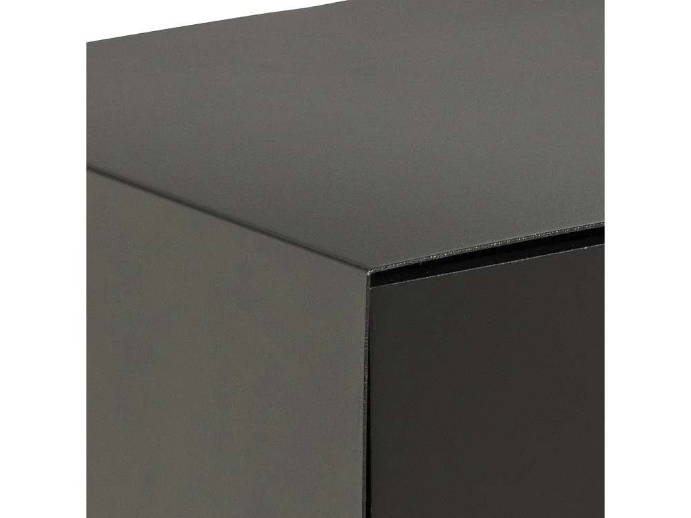 Joliet Table de chevet murale avec 1 tablette de rangement et 1 tiroir, noir.