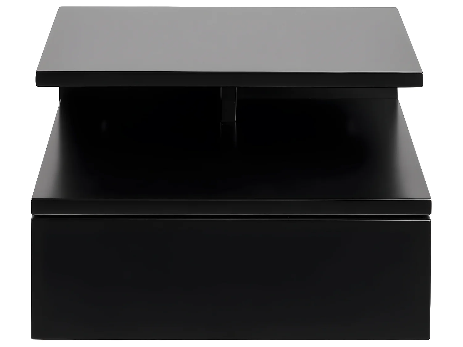 Ashlan Table de chevet murale avec 1 tablette de rangement, 1 tiroir, noir.