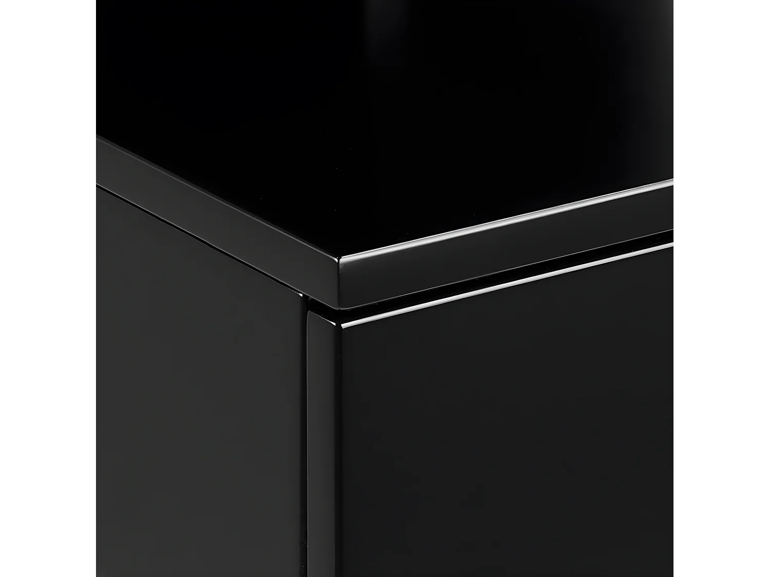 Ashlan Table de chevet murale avec 1 tablette de rangement, 1 tiroir, noir.