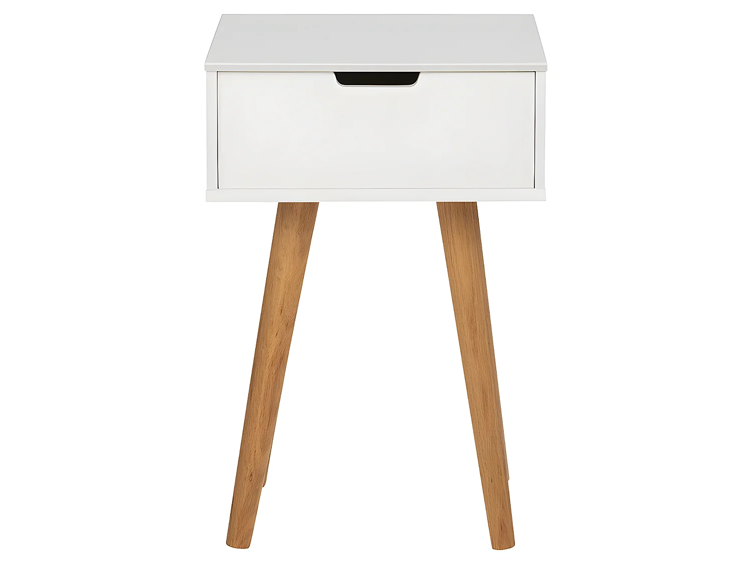 Mena - nachtkastje - wit hout.