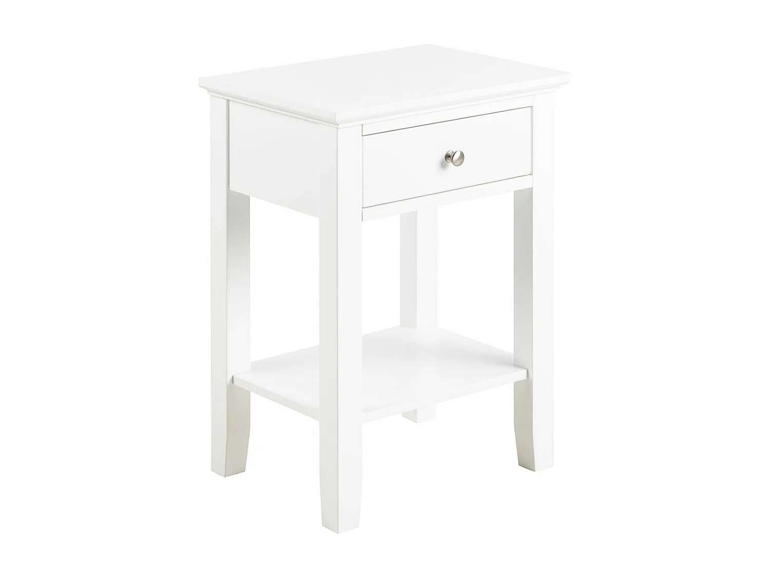 Linnea table de nuit 1 tiroir 1 étagère blanche.