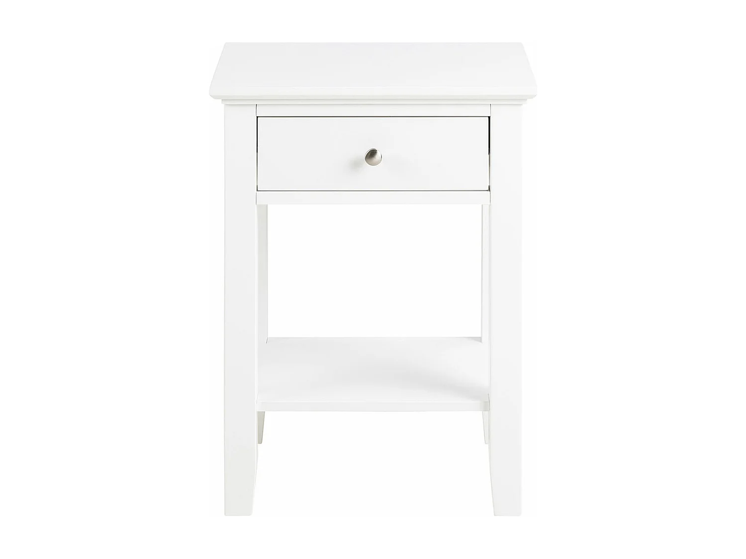 Linnea table de nuit 1 tiroir 1 étagère blanche.