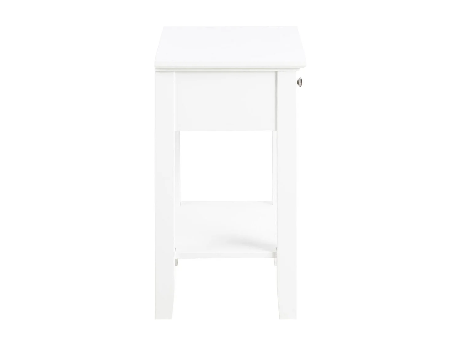 Linnea table de nuit 1 tiroir 1 étagère blanche.