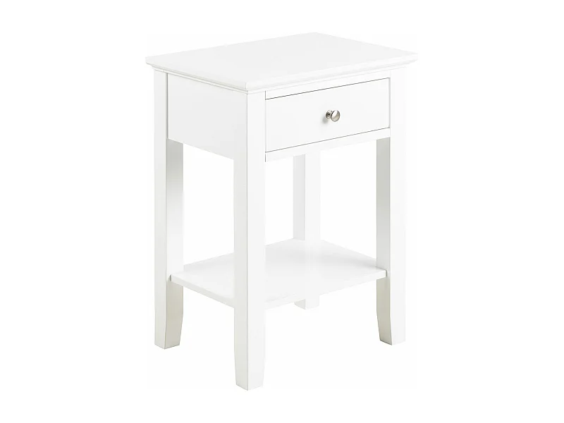 Mesita de noche Linnea 1 cajón 1 estante color blanco.