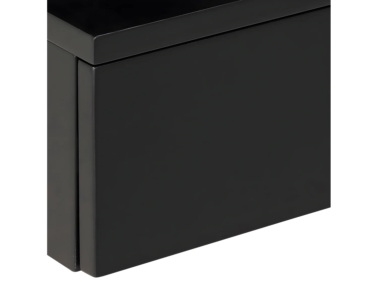 Ashlan Table de chevet murale avec 1 tablette de rangement, 1 tiroir, gris foncé.