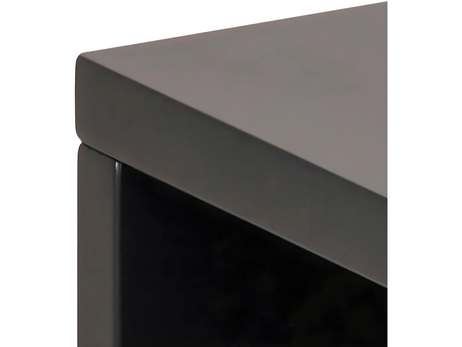 Ashlan Table de chevet murale avec 1 tablette de rangement, 1 tiroir, gris foncé.