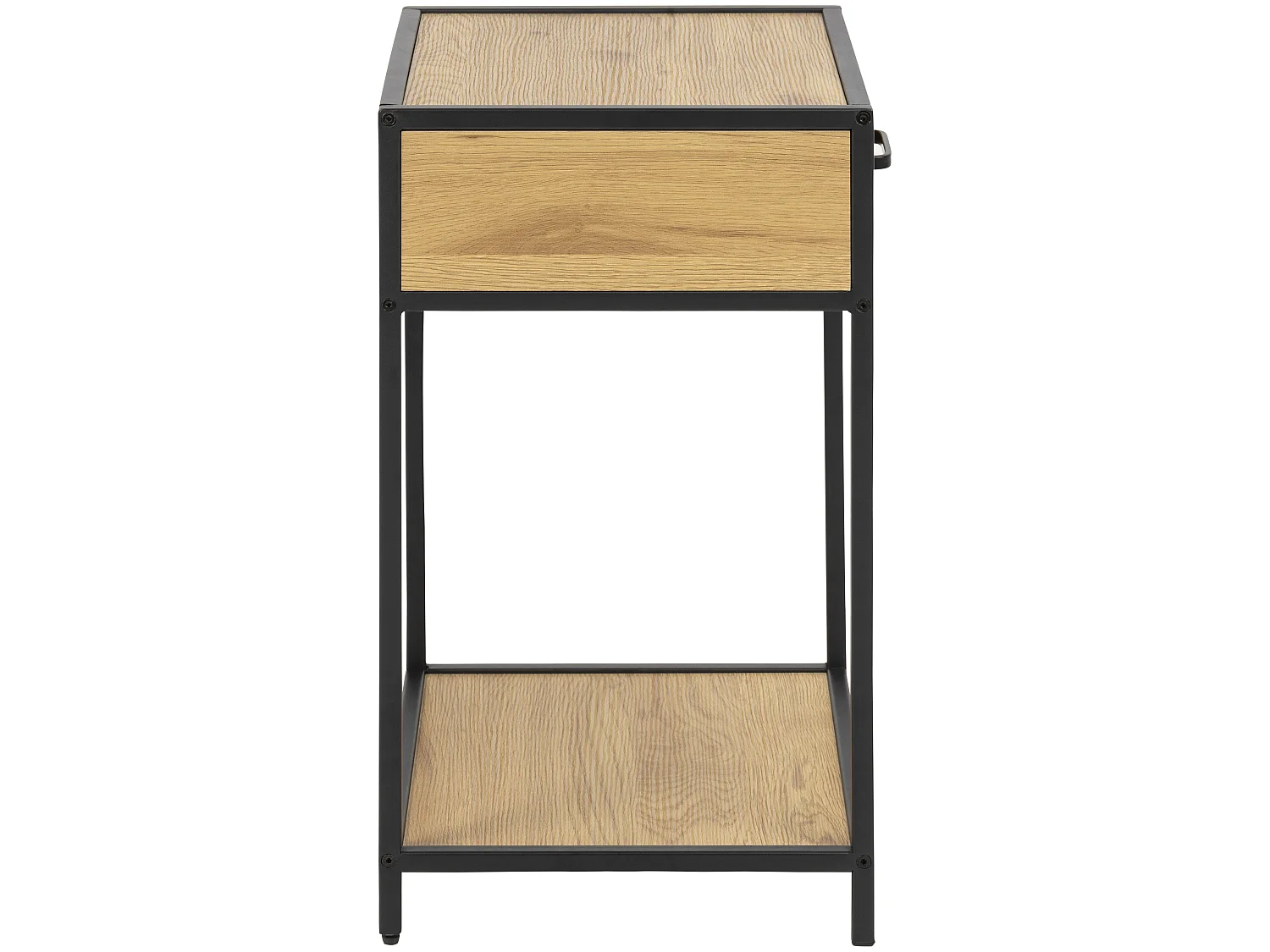 Sea nachtkastje 1 lade eiken, zwart.