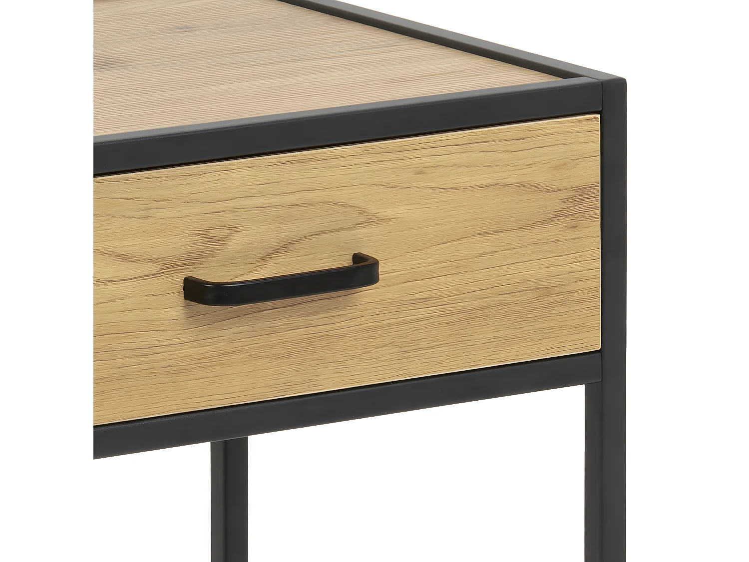 Sea nachtkastje 1 lade eiken, zwart.