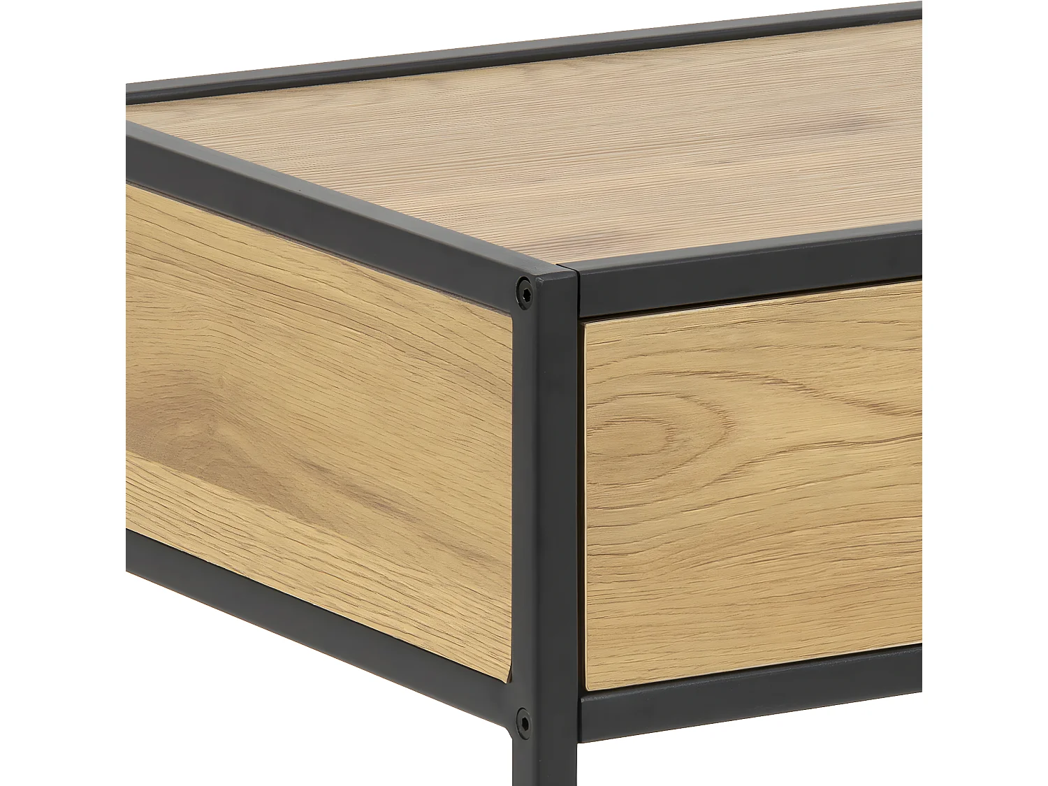 Sea nachtkastje 1 lade eiken, zwart.