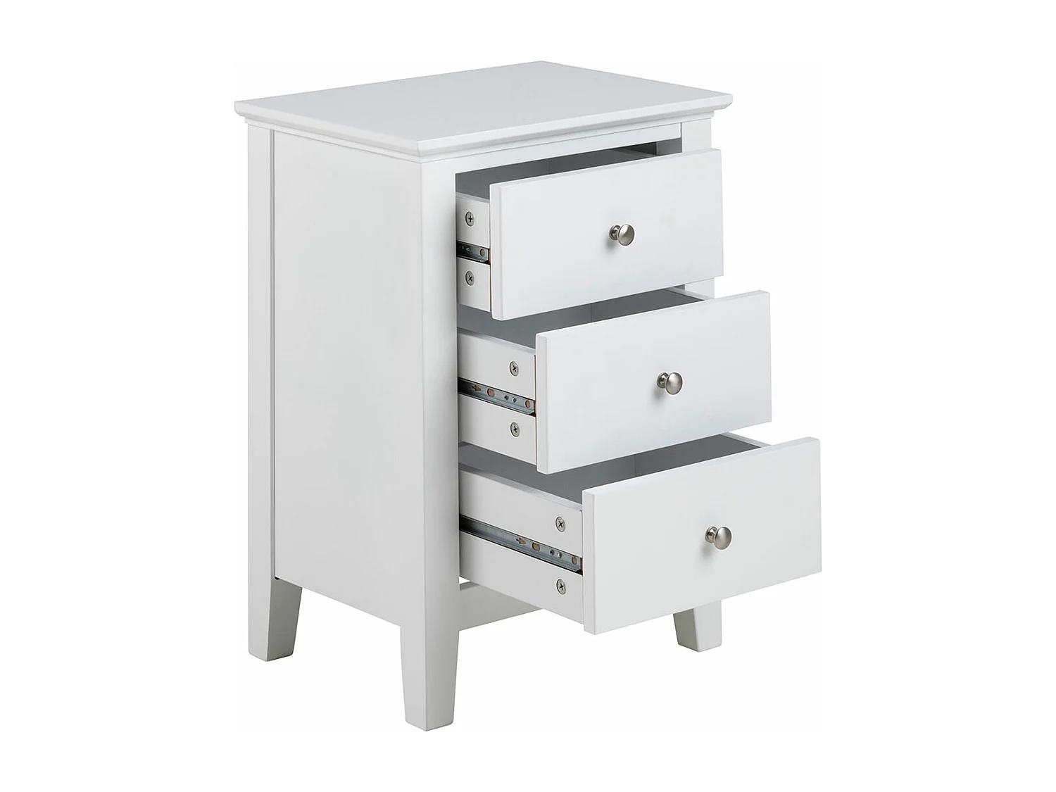 Isa nachtkastje 3 lades wit.