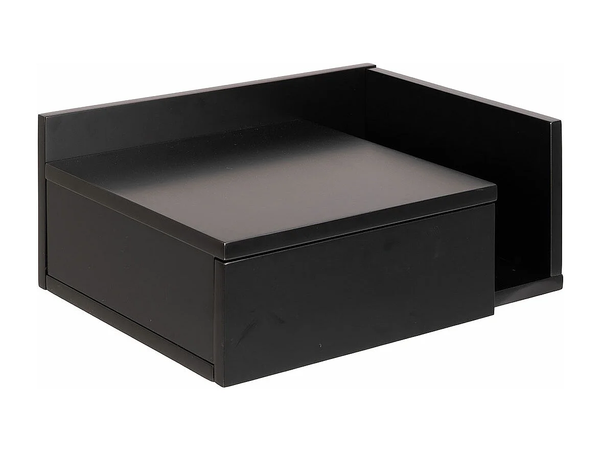 Ashlan Nachttisch 1 Schublade 1 Regal schwarz.