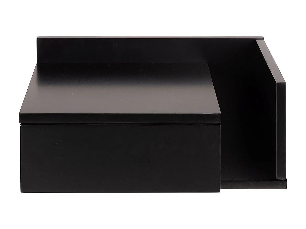 Ashlan Nachttisch 1 Schublade 1 Regal schwarz.