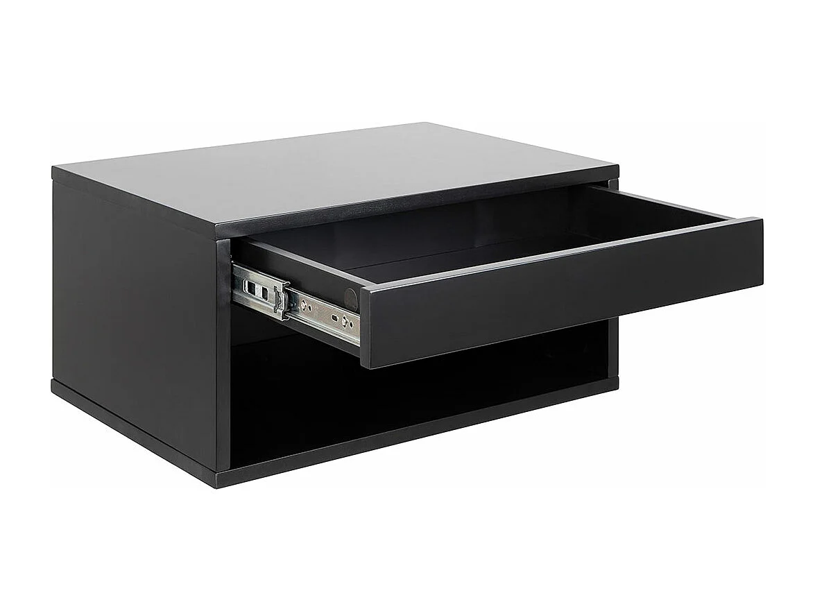 Cholet table de nuit 1 tiroir noire.