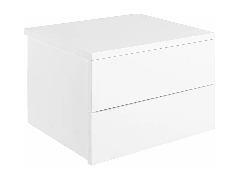 Avignon table de nuit 2 tiroirs blanches.