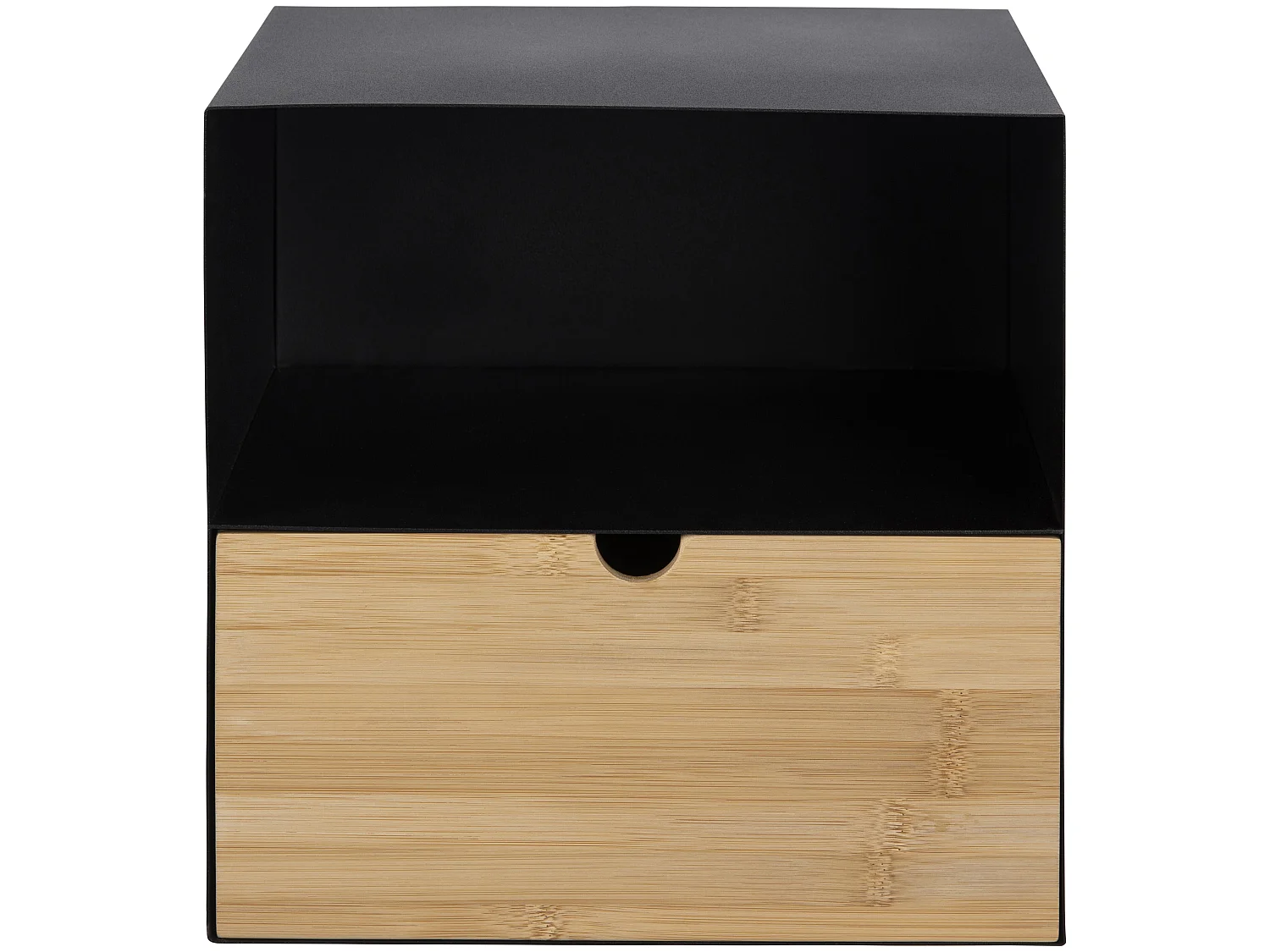 Joliet Table de chevet murale avec 1 tablette de rangement et 1 tiroir, noir.