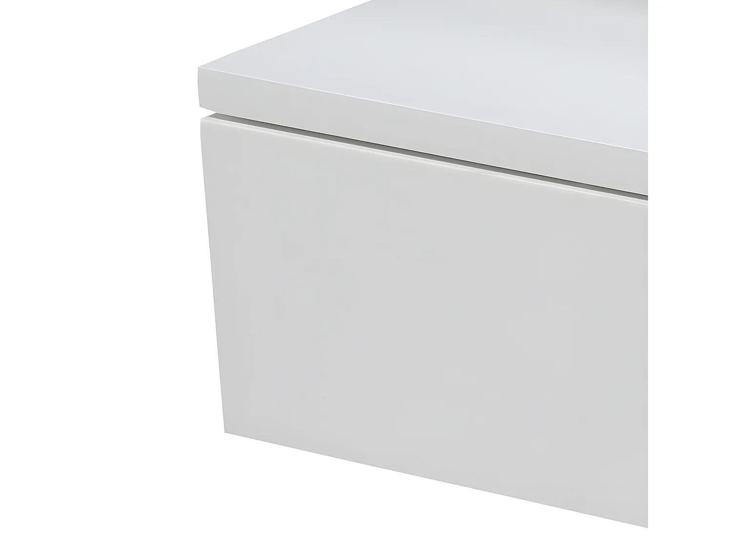 Ashlan Table de chevet murale avec 1 tablette de rangement, 1 tiroir, blanc.