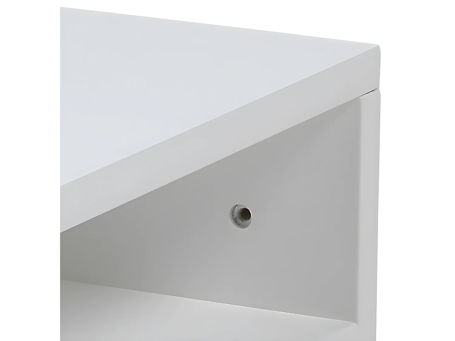 Ashlan Table de chevet murale avec 1 tablette de rangement, 1 tiroir, blanc.