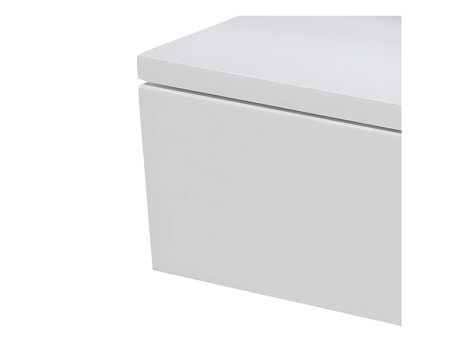 Ashlan Table de chevet murale avec 1 tablette de rangement, 1 tiroir, blanc.