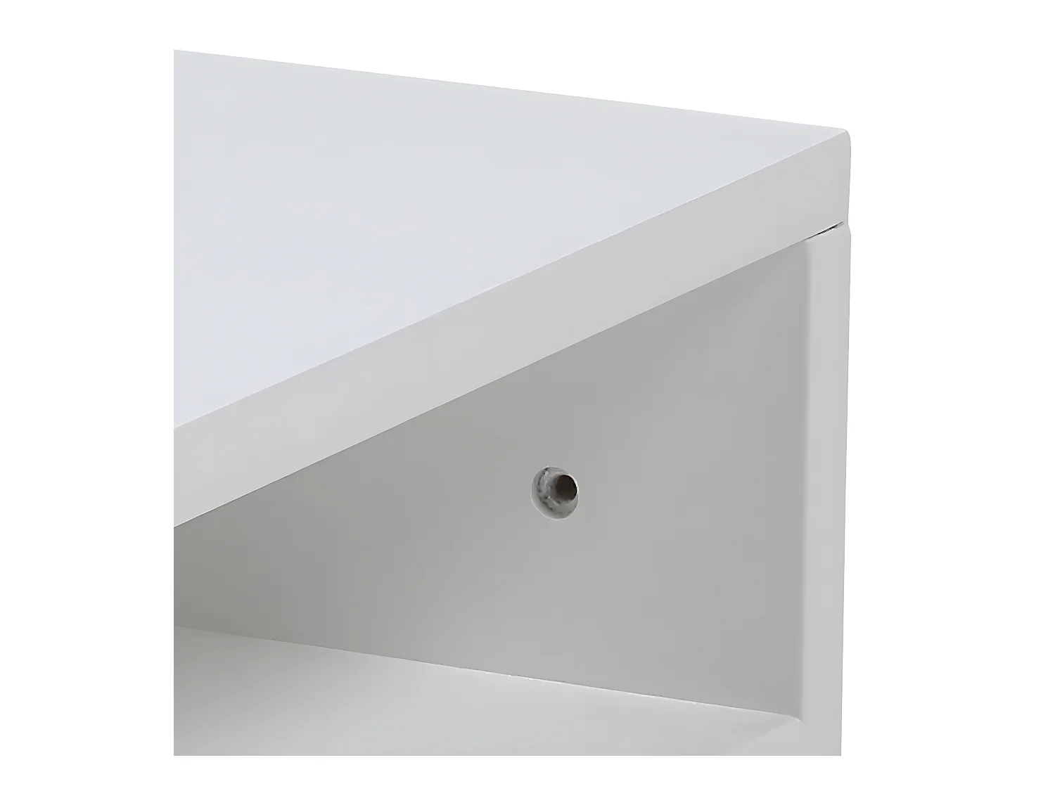 Ashlan Table de chevet murale avec 1 tablette de rangement, 1 tiroir, blanc.