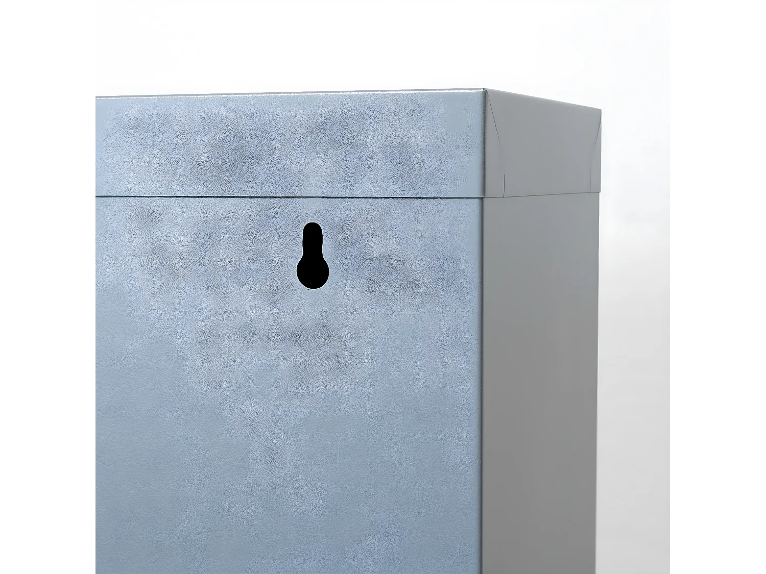 Pisa Schuhschrank mit 4 Klappen/Türen in Metall grau. Fertig montiert geliefert.