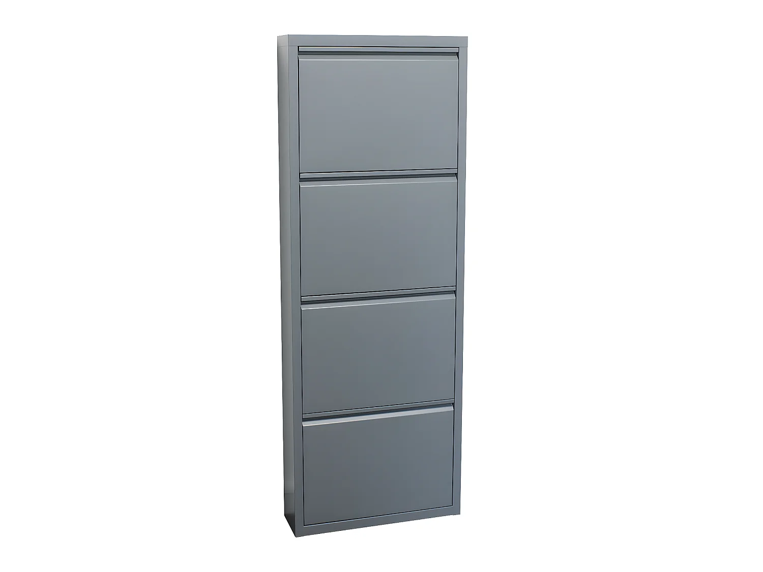 Scarpiera Pisa a 4 ante in grigio metallizzato. Consegnata completamente montata.