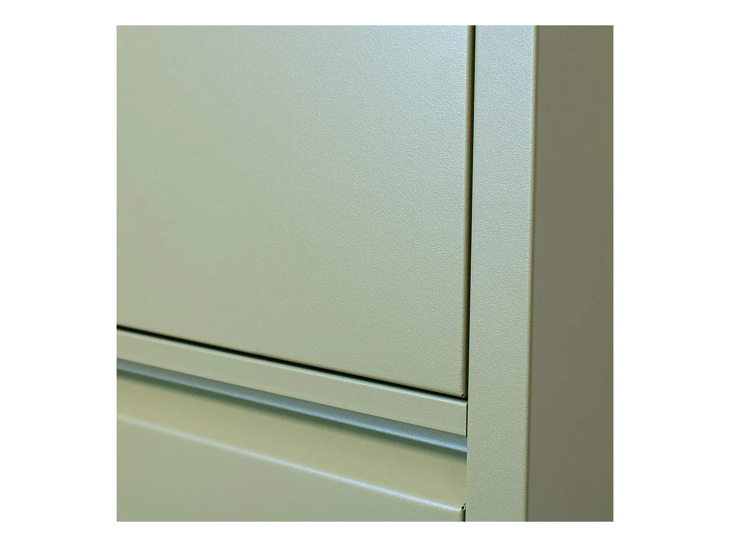 Pisa Armoire à chaussures à 6 rabats/portes en métal, vert. Livré entièrement monté.