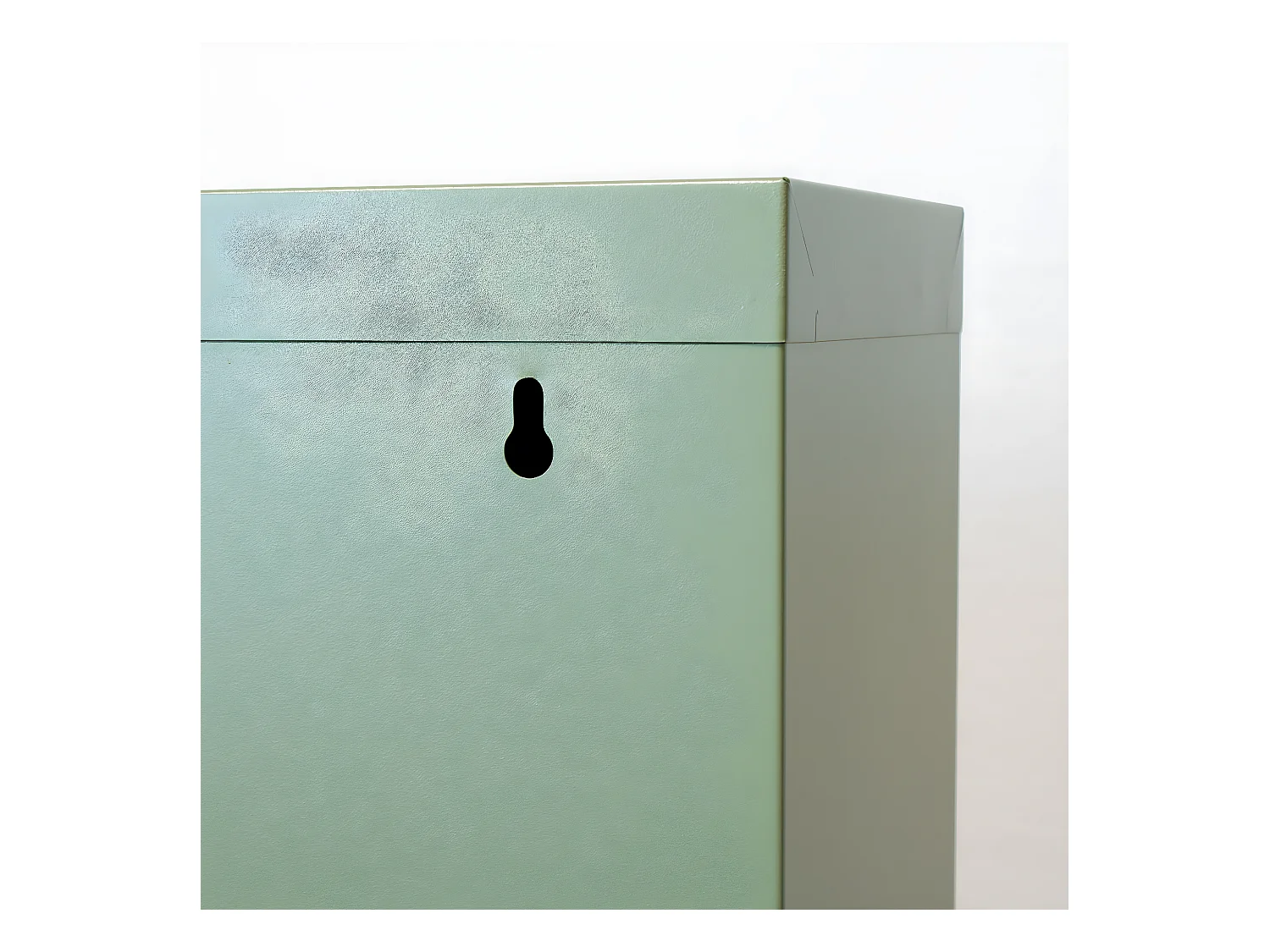 Pisa Armoire à chaussures à 6 rabats/portes en métal, vert. Livré entièrement monté.