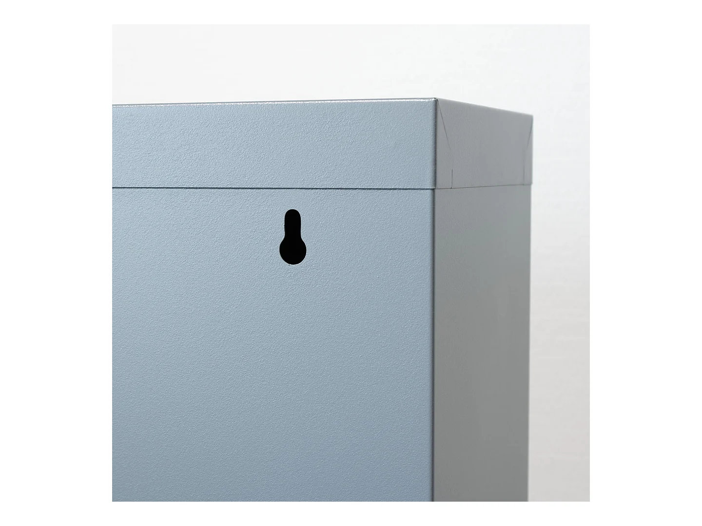 Pisa Schuhschrank mit 10 Klappen/Türen in Metall grau. Fertig montiert geliefert.