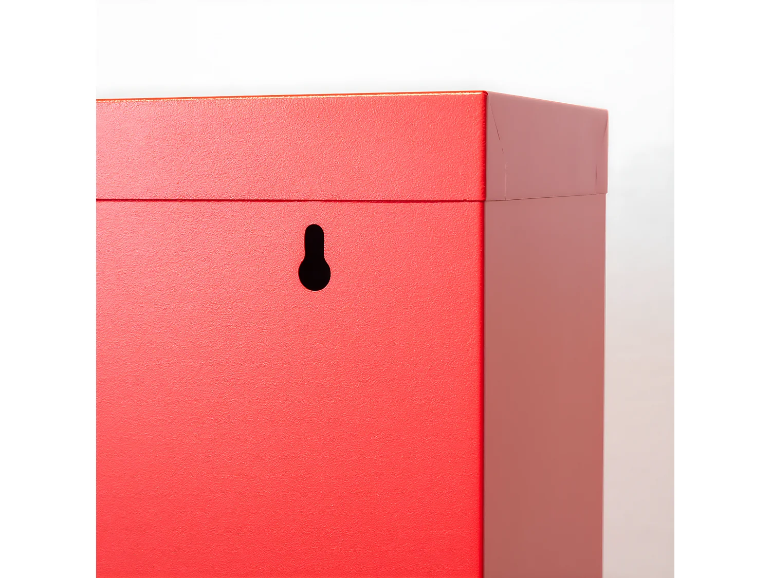 Pisa Armoire à chaussures à 4 rabats/portes en métal, rouge. Livré entièrement monté.