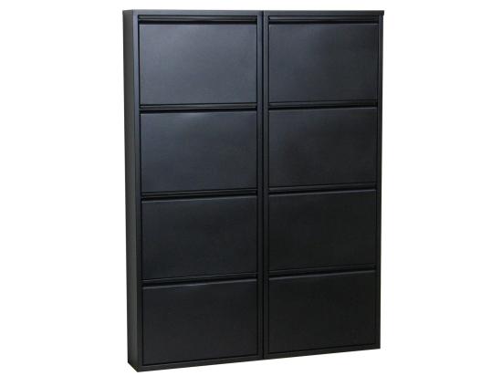 vente unique Pisa Armoire à chaussures avec 6 casiers/portes en métal blanc. Livrée entièrement montée