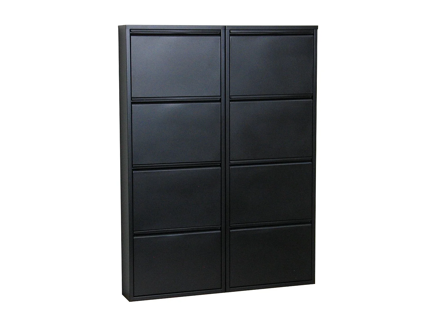 Pisa Armoire à chaussures avec 8 casiers/portes en métal blanc. Livrée entièrement montée.