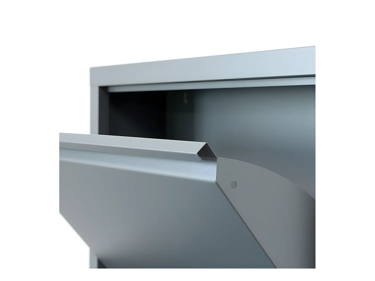 Scarpiera Pisa a 9 ante in grigio metallizzato. Consegnata completamente montata.